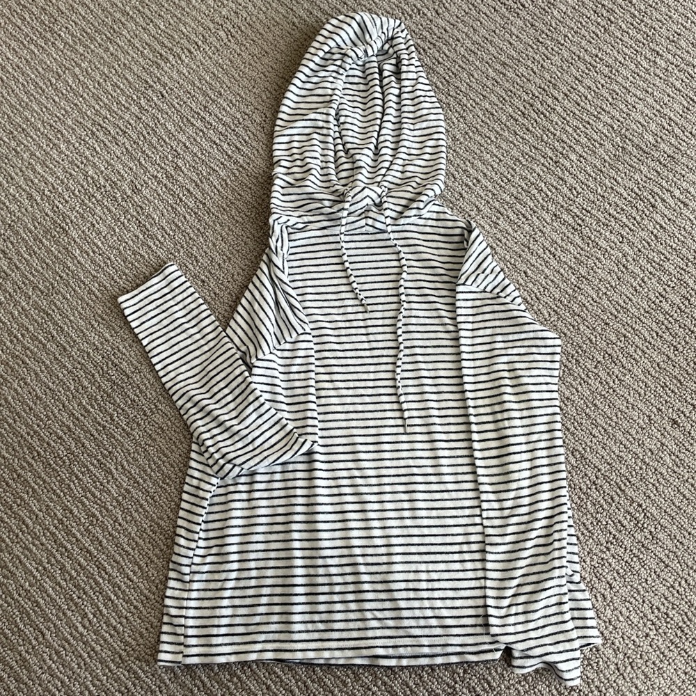 GAP Black and White Striped Hoodie